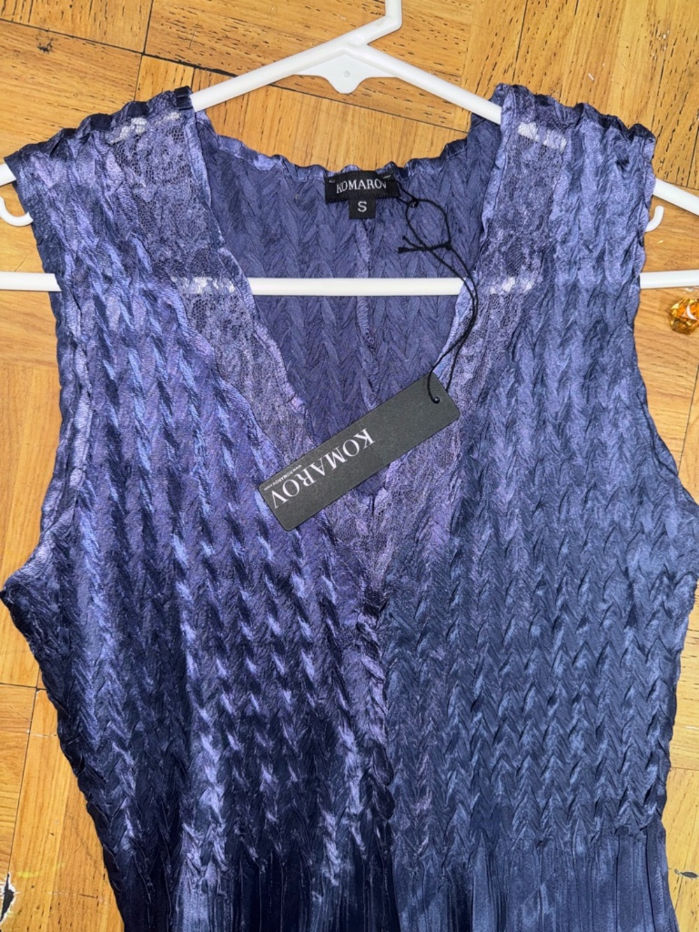 Komarov 100% polyester V-Neck Sleeveless maxi dress